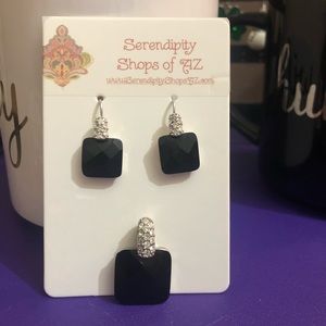 Vintage Lia Sophia Earring & Pendant Set